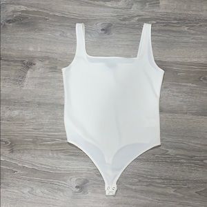 White one piece body suit